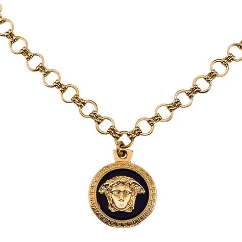 vintage versace logo necklace|versace necklaces for sale.